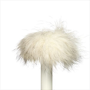 Jimmy Beans Wool Fur Pom Poms - Ivory (6")