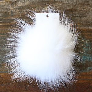 Big Bad Wool Pompoms - Raccoon - White (6")