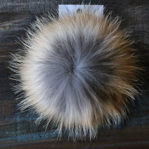 Big Bad Wool Pompoms - Raccoon - Foxy (6")