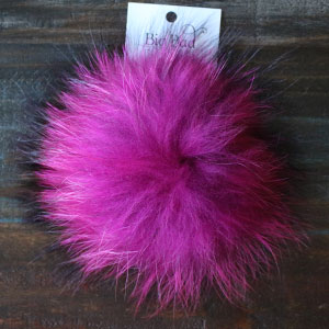Big Bad Wool Pompoms - Raccoon - Hot Pink (6")