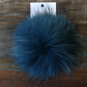 Big Bad Wool Pompoms - Raccoon - Teal (6")