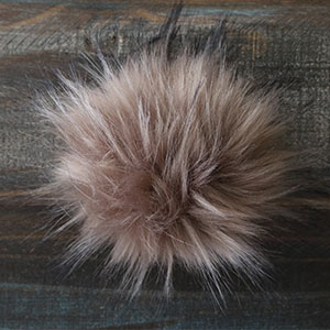 Jimmy Beans Wool Faux Fur Pom Poms - Mink