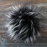 Jimmy Beans Wool Faux Fur Pom Poms - Black