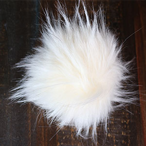 Jimmy Beans Wool Faux Fur Pom Poms - Cream