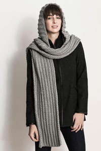 Blue Sky Fibers The Classic Series - Breezy Point Hood Scarf - PDF DOWNLOAD