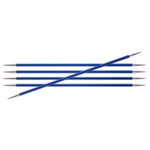 KnitPro Zing Double Pointed Needles - US 6 (4.0mm) - 6" Sapphire