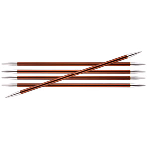 KnitPro Zing Double Pointed Needles - US 9 (5.5mm) - 6" Sienna