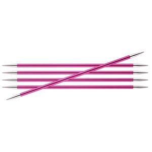 KnitPro Zing Double Pointed Needles - US 8 (5.0mm) - 8" Ruby