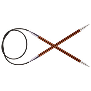 KnitPro Zing Fixed Circular Needles - US 9 (5.5mm) - 16" Sienna