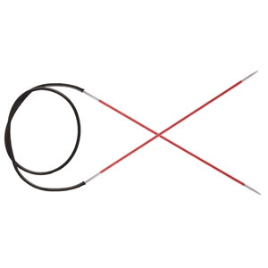KnitPro Zing Fixed Circular Needles - US 0 (2.0mm) - 24" Coral