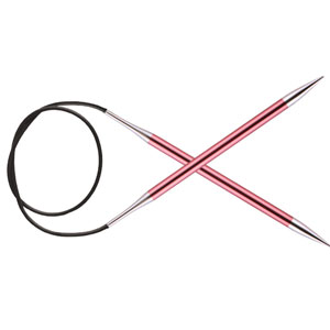 KnitPro Zing Fixed Circular Needles - US 10.5 (6.5mm) - 24" Coral