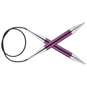 KnitPro Zing Fixed Circular Needles - US 17 (12.0mm) - 24" Purple Velvet