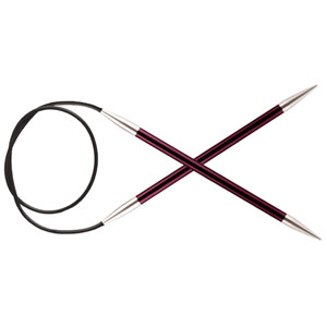 KnitPro Zing Fixed Circular Needles - US 10 (6.0mm) - 32" Purple Velvet