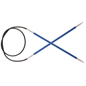 KnitPro Zing Fixed Circular Needles - US 6 (4.0mm) - 40" Sapphire