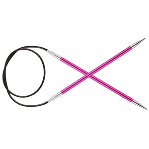 KnitPro Zing Fixed Circular Needles - US 8 (5.0mm) - 47" Ruby