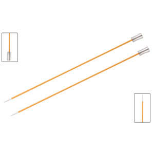 KnitPro Zing Single Pointed Needles - US 1 (2.25mm) - 10" Amber
