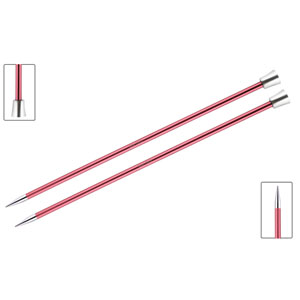 KnitPro Zing Single Pointed Needles - US 10.5 (6.5mm) - 10" Coral