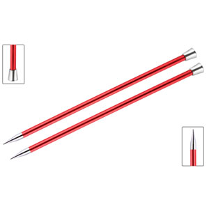 KnitPro Zing Single Pointed Needles - US 13 (9.0mm) - 10" Garnet