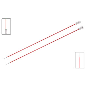 KnitPro Zing Single Pointed Needles - US 0 (2.00mm) - 14" Coral