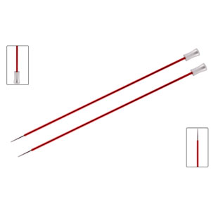KnitPro Zing Single Pointed Needles - US 1.5 (2.5mm) - 14" Garnet