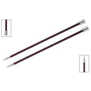 KnitPro Zing Single Pointed Needles - US 10 (6.0mm) - 14" Purple Velvet