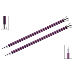 KnitPro Zing Single Pointed Needles - US 17 (12.0mm) - 14" Purple Velvet