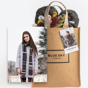 Blue Sky Fibers 21-Color Kits - 21 Color Scarf