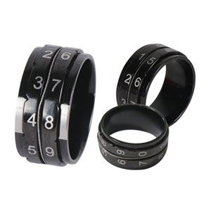 KnitPro Row Counter Ring - Black - Size 12