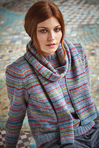Rowan Kaffe Fassett's Winter Vintage - PDF Patterns - Colours in the Mist Scarf - PDF DOWNLOAD