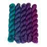 SweetGeorgia Tough Love Sock Party of Five Mini-Skein Set - Tanzanite