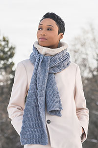 Blue Sky Fibers Traveler's Series Patterns - Ramsey Ribbed Scarf - PDF DOWNLOAD