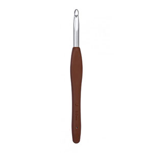 Clover Amour Crochet Hooks- Aluminum - Size J (6.0mm) Brown