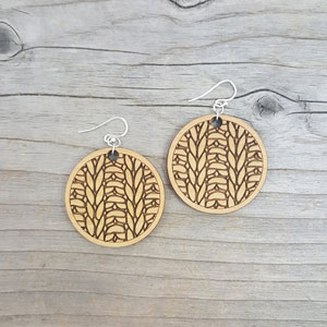 Katrinkles Knit Jewelry - Circle Earrings