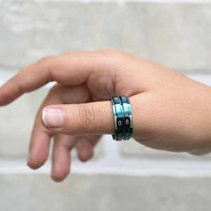 KnitPro Mindful Row Counter Ring - Size 8 - Teal