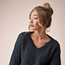 Rowan MODE at Rowan - Soft Boucle & Merino Aria Patterns - V Neck Sweater - PDF DOWNLOAD