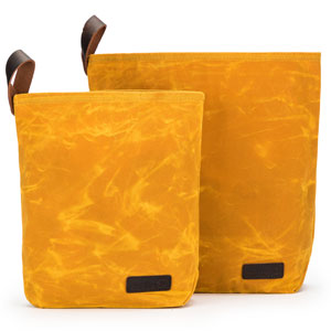 della Q Maker's Canvas Knit Sacks (Set of 2) - Mustard