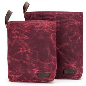 della Q Maker's Canvas Knit Sacks (Set of 2) - Red